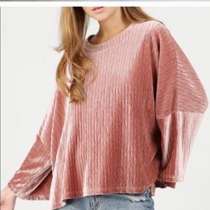 POL Cable velvet blush oversized top size S